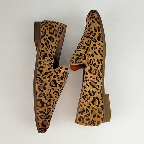 Lucky Brand Brogan 2 Leopard Print Leather Loafers Size 7.5 - Picture 6 of 14
